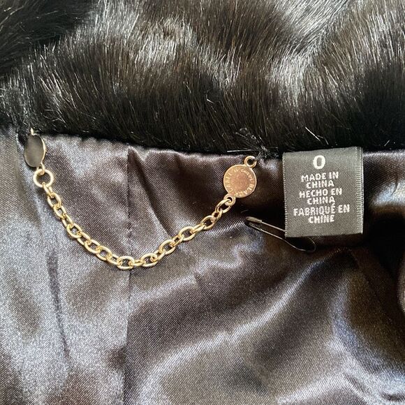 Chico’s Black Label Faux Fur Jacket - Picture 5 of 12